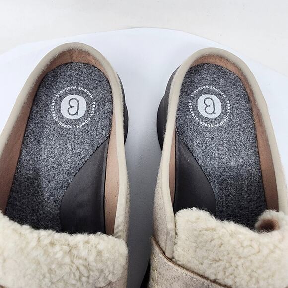 Bzees Georgia Mule Penny Loafer Women 10M Pink & Ivory Faux Fur Slip-on 9909198 - Picture 4 of 12